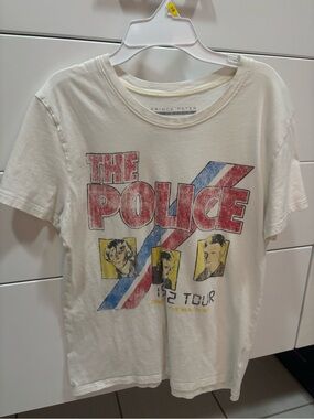 Prince Peter Collection White 'The Police' Graphic Band Tee